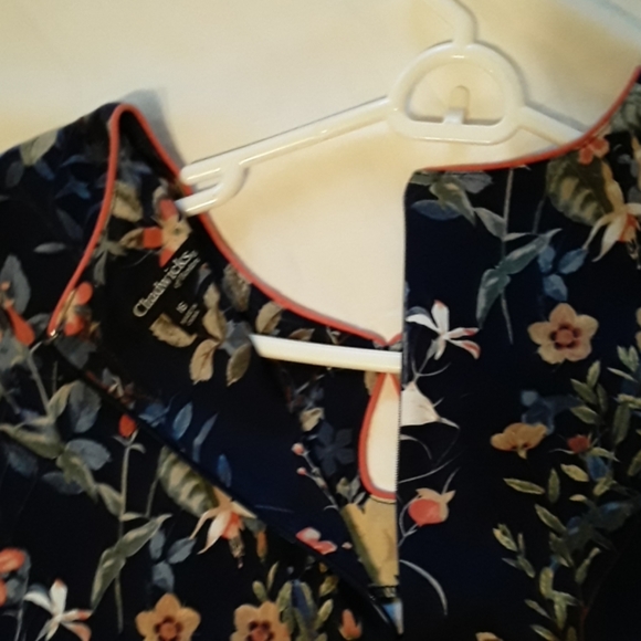 Chadwicks Denim Floral Dress Size 16 NWOT Pockets! - Picture 4 of 6